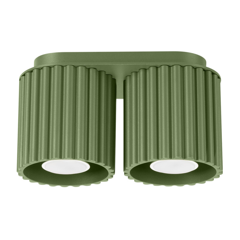 Lampa spot Aura Sollux - Zielona, 2 punkty, GU10