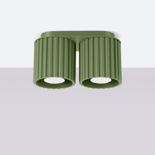 Lampa spot Aura Sollux - Zielona, 2 punkty, GU10