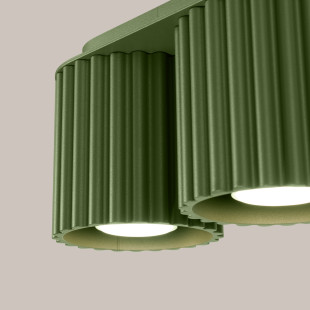 Lampa spot Aura Sollux - Zielona, 2 punkty, GU10