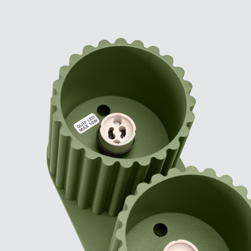Lampa spot Aura Sollux - Zielona, 2 punkty, GU10
