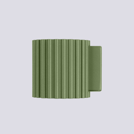 Kinkiet Sollux Aura Zielony Oliwkowy | Ryflowany Design