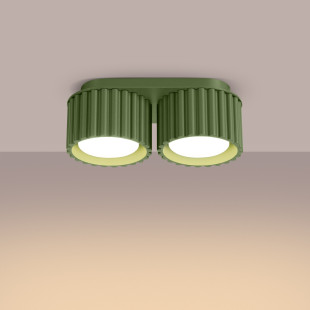 Lampa spot Aura GX53 - zielony oliwkowy | Sollux