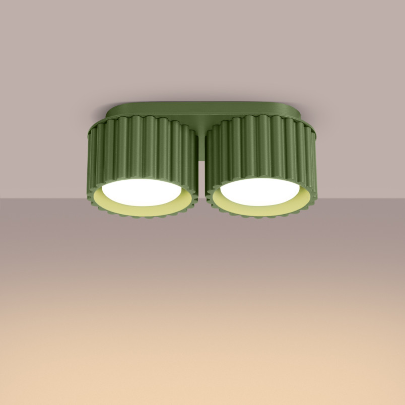 Lampa spot Aura GX53 - zielony oliwkowy | Sollux