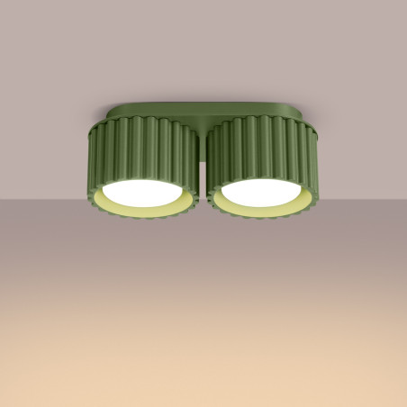 Lampa spot Aura GX53 - zielony oliwkowy | Sollux