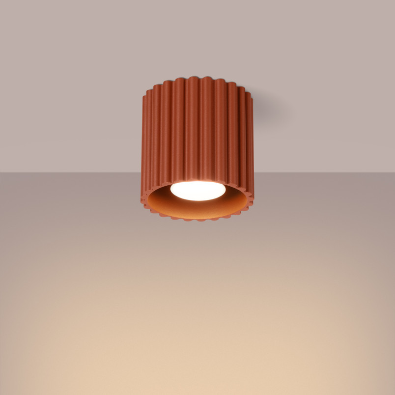 Lampa spot Aura GU10 ochra czerwona Sollux | Nowoczesny design