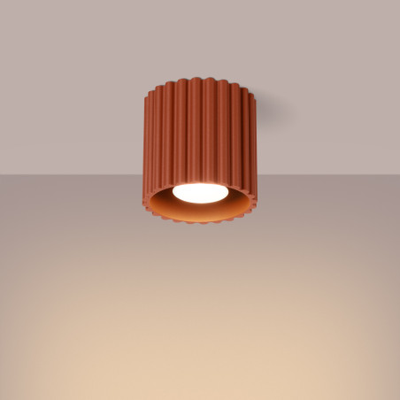 Lampa spot Aura GU10 ochra czerwona Sollux | Nowoczesny design