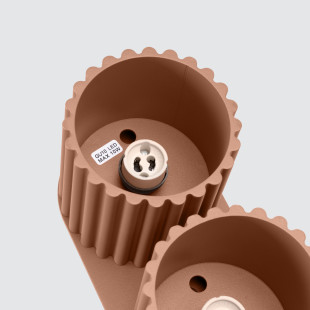 Lampa spot ryflowana 2 punktowa Aura GU10 Sollux - Mocca
