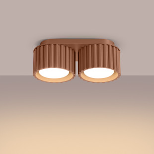 Lampa spot ryflowana Aura GX53 Sollux - Mocca | Downlight 2pkt