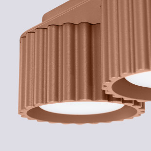 Lampa spot ryflowana Aura GX53 Sollux - Mocca | Downlight 2pkt