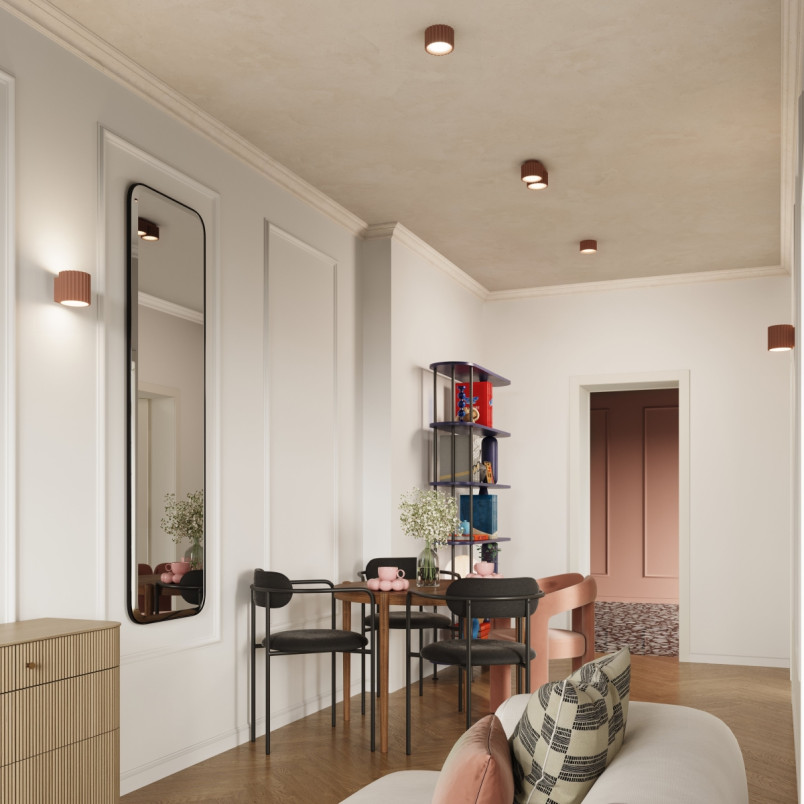 Lampa spot ryflowana Aura GX53 Sollux - Mocca | Downlight 2pkt
