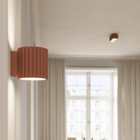 Lampa spot ryflowana Aura GX53 Sollux - Mocca | Downlight 2pkt