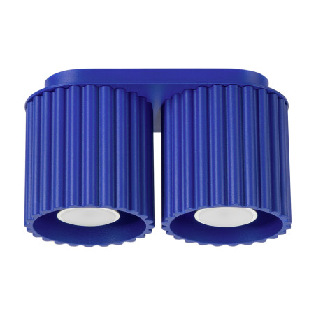 Lampa spot ryflowana Aura 2 punktowa ultramaryna Sollux - 21cm
