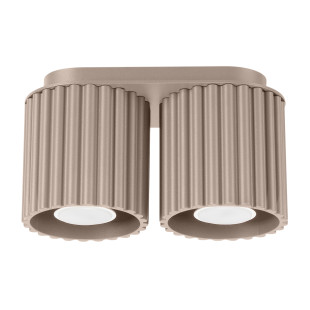 Lampa spot Aura 2 punktowa taupe Sollux | Nowoczesny design