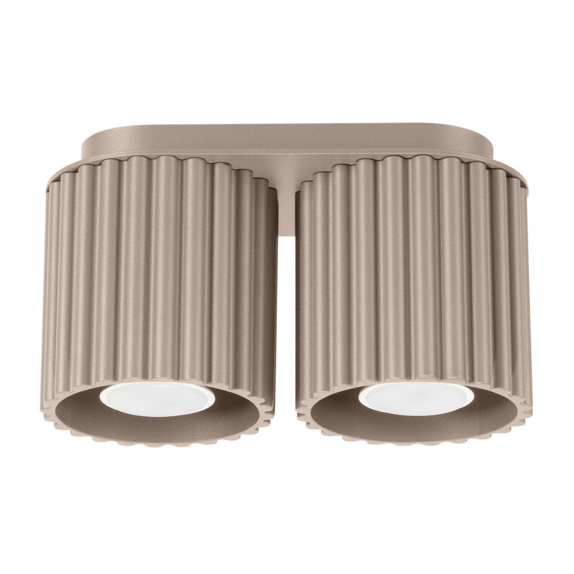 Lampa spot Aura 2 punktowa taupe Sollux | Nowoczesny design