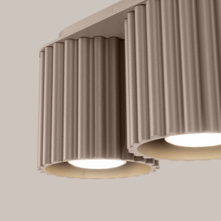 Lampa spot Aura 2 punktowa taupe Sollux | Nowoczesny design