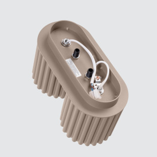 Lampa spot Aura 2 punktowa taupe Sollux | Nowoczesny design