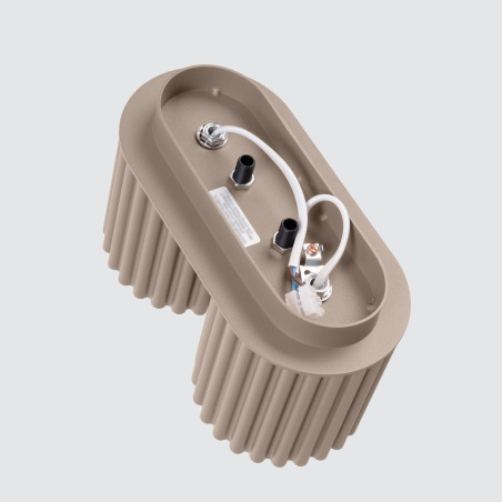 Lampa spot Aura 2 punktowa taupe Sollux | Nowoczesny design