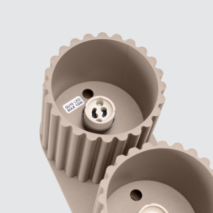 Lampa spot Aura 2 punktowa taupe Sollux | Nowoczesny design