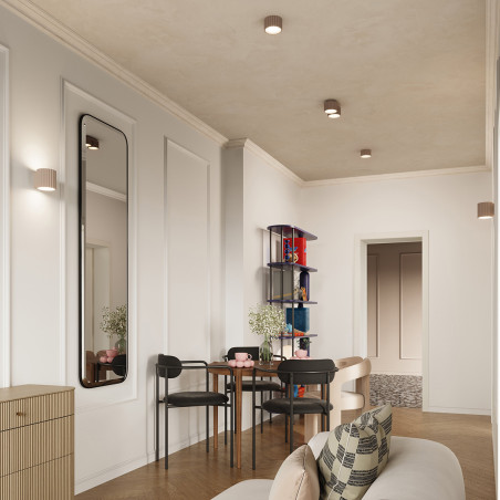 Lampa spot Aura GX53 taupe Sollux - Nowoczesny design