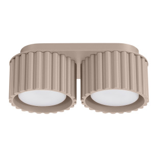 Lampa spot ryflowana Aura GX53 taupe | Sollux