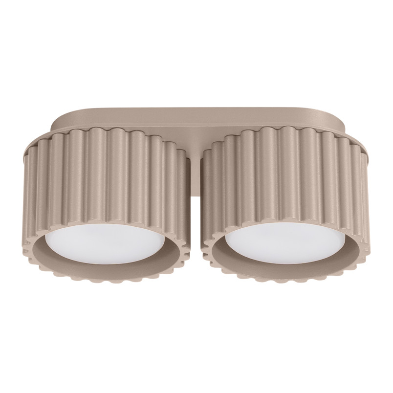Lampa spot ryflowana Aura GX53 taupe | Sollux