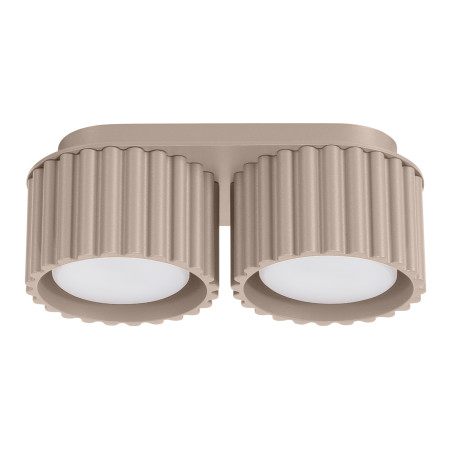 Lampa spot ryflowana Aura GX53 taupe | Sollux