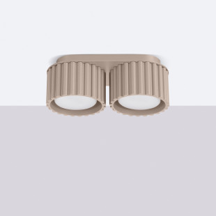 Lampa spot ryflowana Aura GX53 taupe | Sollux