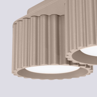 Lampa spot ryflowana Aura GX53 taupe | Sollux