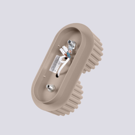 Lampa spot ryflowana Aura GX53 taupe | Sollux