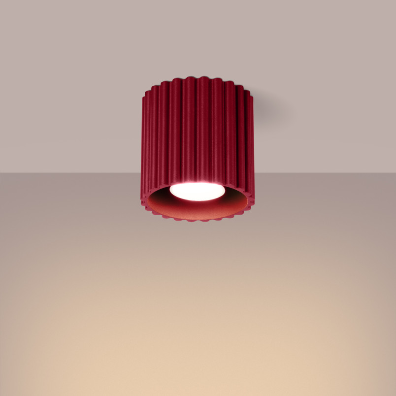Lampa spot Aura burgund Sollux - nowoczesny design | Sklep