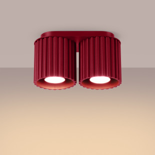 Lampa spot Aura 2pkt burgund Sollux | Nowoczesne oświetlenie