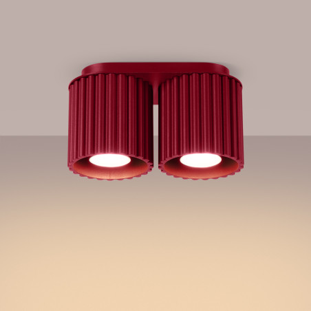 Lampa spot Aura 2pkt burgund Sollux | Nowoczesne oświetlenie