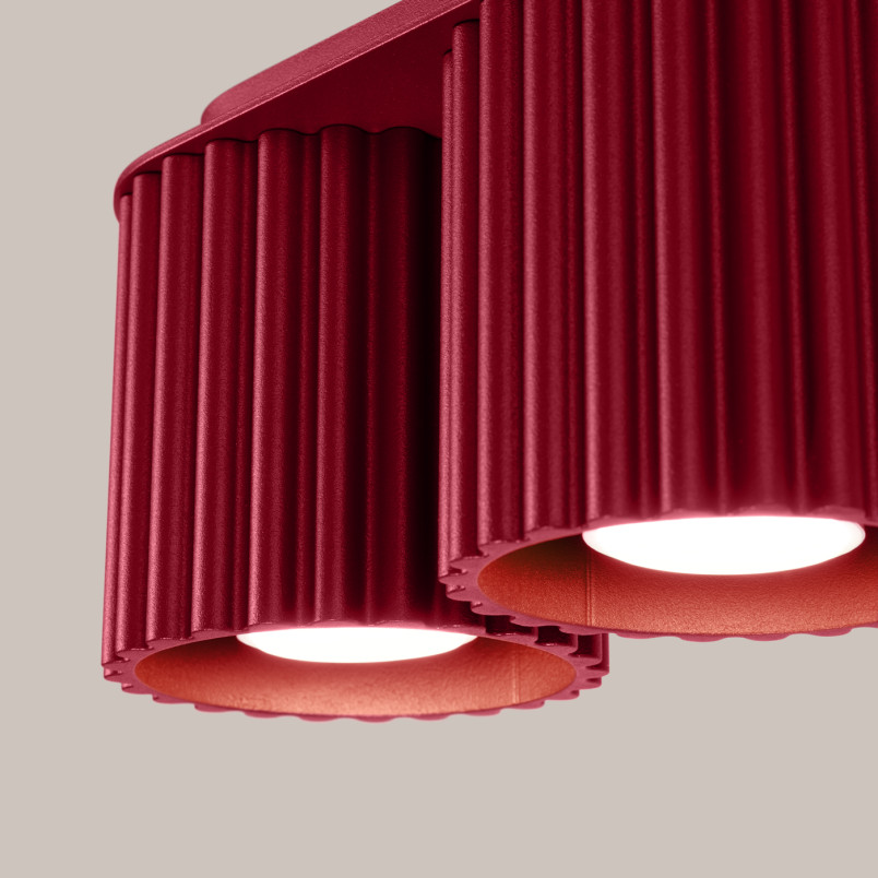 Lampa spot Aura 2pkt burgund Sollux | Nowoczesne oświetlenie