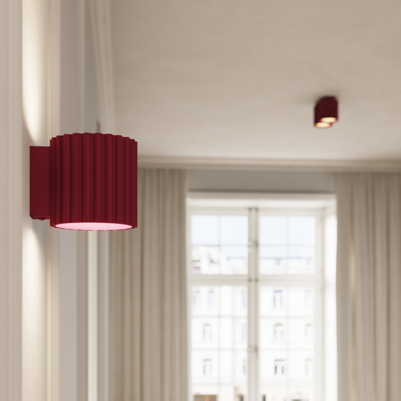 Lampa spot Aura 2pkt burgund Sollux | Nowoczesne oświetlenie