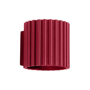 Kinkiet ryflowany Aura burgund Sollux - Elegancki design