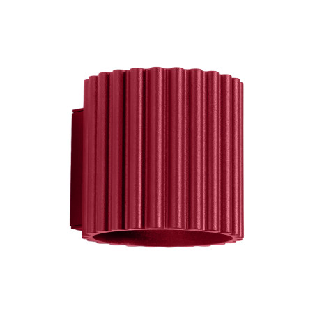 Kinkiet ryflowany Aura burgund Sollux - Elegancki design