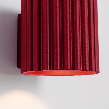 Kinkiet ryflowany Aura burgund Sollux - Elegancki design