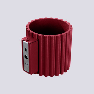 Kinkiet ryflowany Aura burgund Sollux - Elegancki design