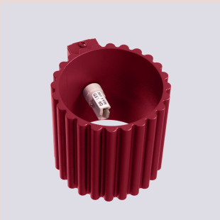 Kinkiet ryflowany Aura burgund Sollux - Elegancki design