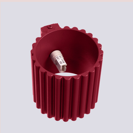 Kinkiet ryflowany Aura burgund Sollux - Elegancki design