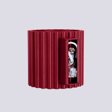 Kinkiet ryflowany Aura burgund Sollux - Elegancki design