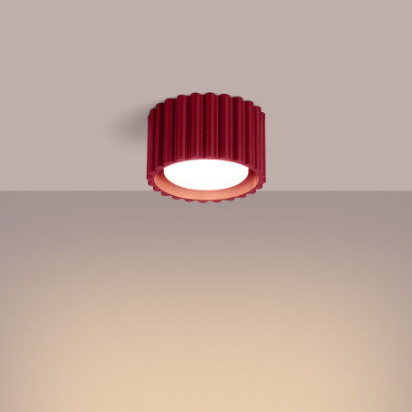 Lampa Aura GX53 Sollux - Burgundowy Spot do salonu | Sklep Sollux