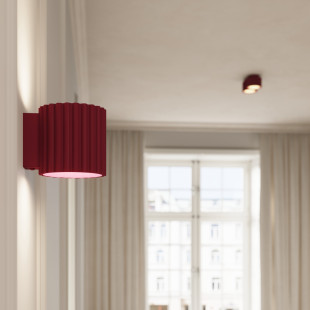 Lampa Aura GX53 Sollux - Burgundowy Spot do salonu | Sklep Sollux