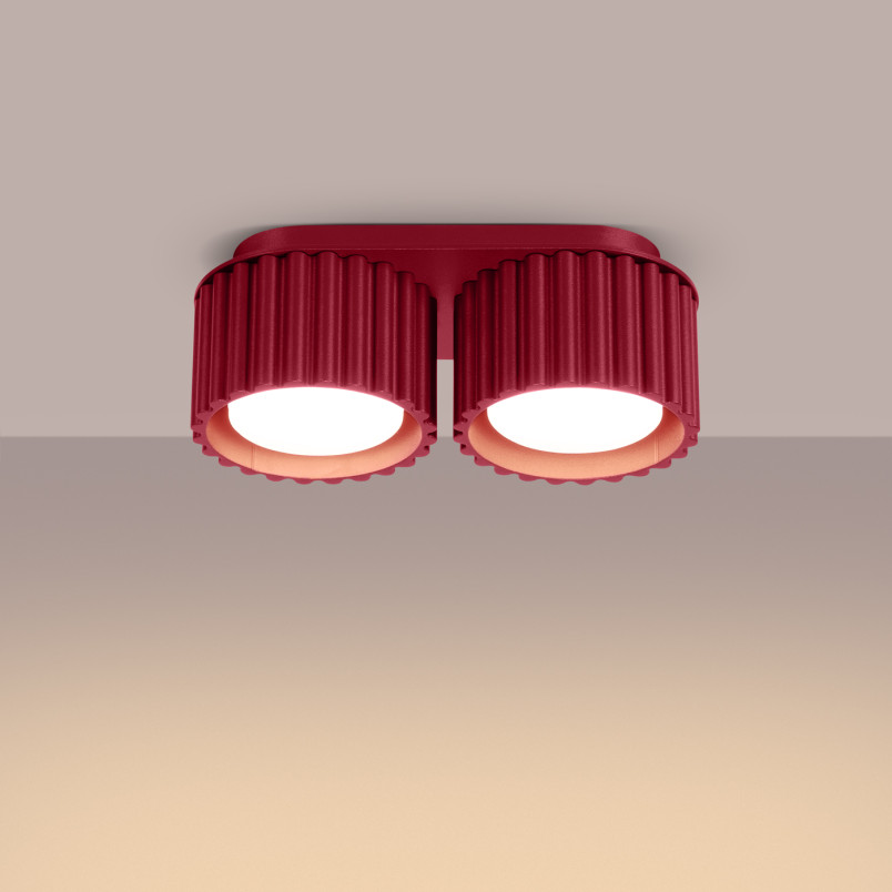 Lampa spot Aura GX53 - Burgund Sollux | Nowoczesny Design