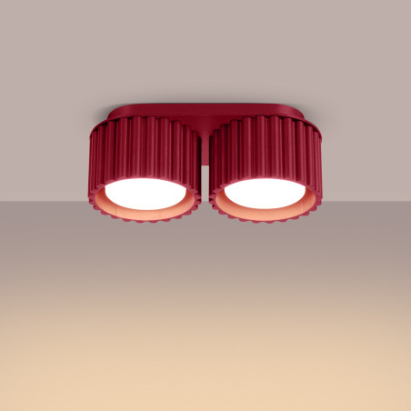 Lampa spot Aura GX53 - Burgund Sollux | Nowoczesny Design