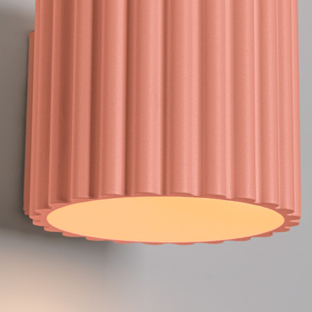 Kinkiet ryflowany Aura Sollux | Brzoskwiniowy | Sklep z Lampami