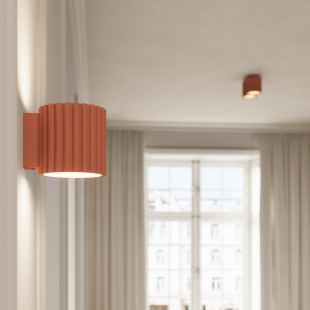 Kinkiet ryflowany Aura Sollux | Brzoskwiniowy | Sklep z Lampami