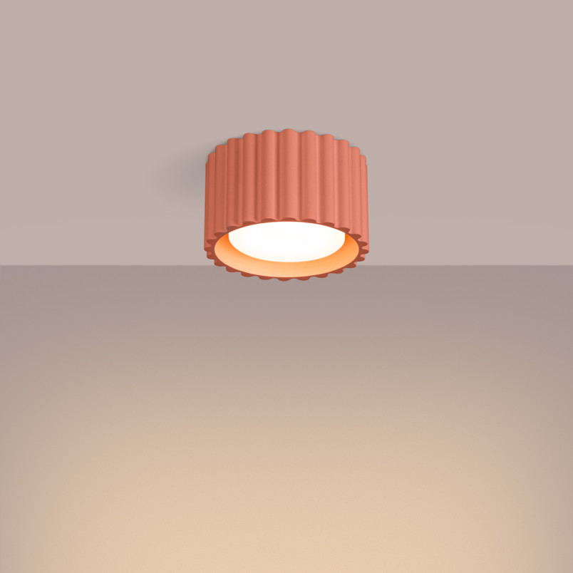 Lampa spot Aura GX53 Sollux - Brzoskwiniowa, 10cm - Kup online!