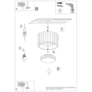 Lampa spot Aura GX53 Sollux - Brzoskwiniowa, 10cm - Kup online!