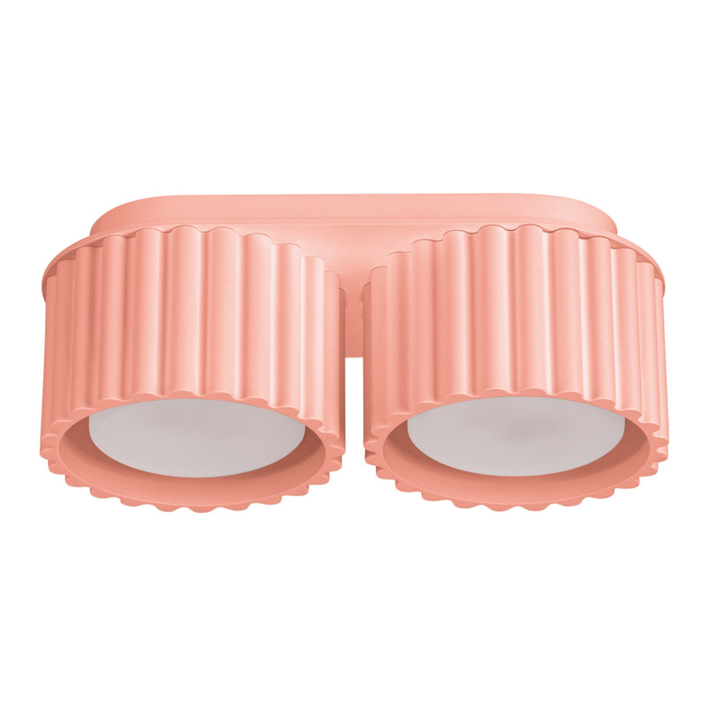 Lampa spot ryflowana Aura GX53 | Sollux - Brzoskwiniowa
